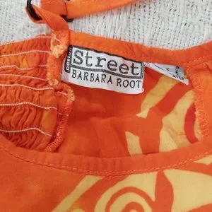 Dresses | Street Barbara Root Orange Yellow Batik Dyed Dress Sleeveless